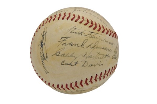 Chicago Cubs 1937 Team Signed Baseball (21 Signatures) with Hartnett